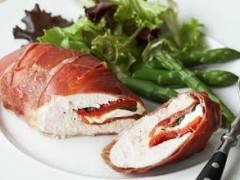 Chicken breasts wrapped in Parma ham